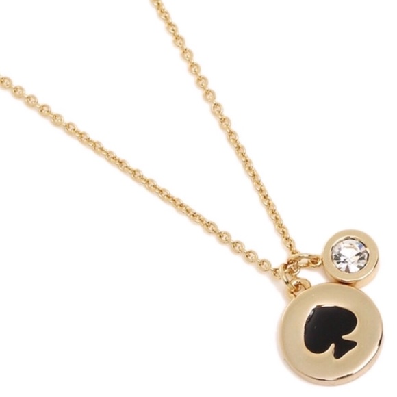 KATE SPADE • Black Spot The Spade Signature Necklace - Picture 6 of 7